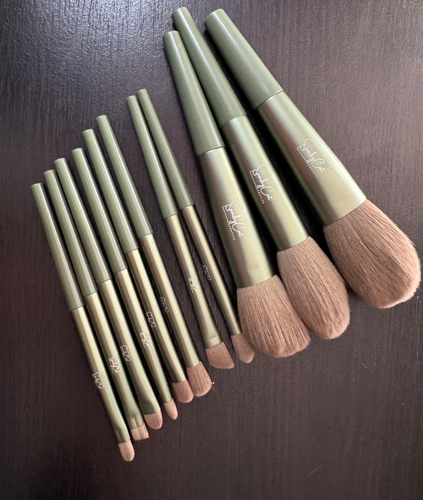 Soft Green Makeup Brush Set